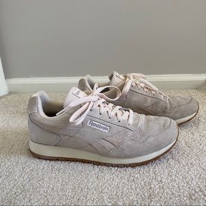 Blush Suede Reebok Sneakers